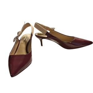 Antonio Melani Kacy Patent Leather Slingback Pumps – Size 6.5 (Brown Brandy)